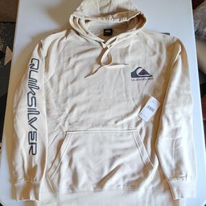 Quiksilver Men's Cream and Tan Hoodie